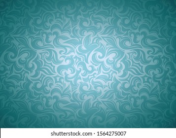 damask vintage seamless background with floral elements in Gothic, Baroque style. Royal texture, vector Eps 10