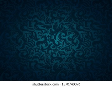 damask vintage seamless background with floral elements in Gothic, Baroque style. Royal texture, vector Eps 10