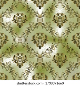damask vintage Seamless background Pattern. Elegant luxury texture for wallpapers.