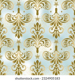 damask vintage Seamless background Pattern. Damask Wallpaper. Elegant luxury texture for wallpapers. Turkish, Indian, Islam, Arabic motif.