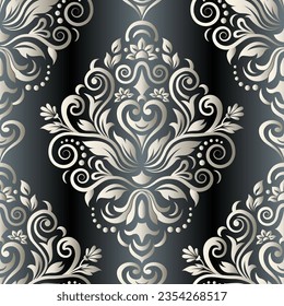 damask vintage Seamless background Pattern. Elegant luxury texture for wallpapers. Turkish, Indian, Islam, Arabic motif