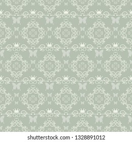 Damask Wallpaper background texture, vector image