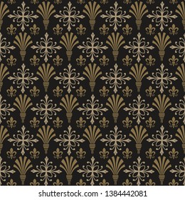 Damask Wallpaper background texture in vintage style for your design. Vector graphics