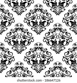 Damask Wallpaper Design Elements Flower Backdrop Stock Vector (Royalty ...