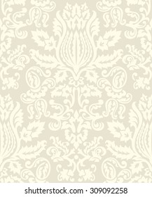 Damask Wallpaper Pattern - Seamless pattern swatch included in swatches window.  Colors are global for easy editing.
