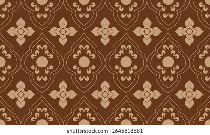 Damasco estilo de papel de parede barroco, vetor sem costura background.Floral ornamento, Bandana padrão flora, desenhos gráficos geométricos tecidos para tecido, papel de parede, tapete, tapete, embalagem mosaic.Ornate damask flower.
