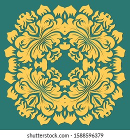 Damask wallpaper.  Vector illustration. Easily editable vector image
