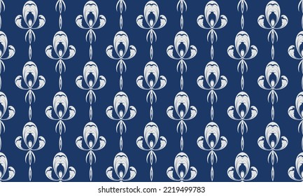 Damask wallpaper vector seamless pattern wallpaper Fleur de Lis pattern African Digital texture Design for print printable fabric saree border.