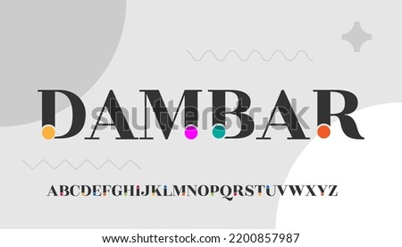 Damber calligraphy letter logo design Stock fotó © 