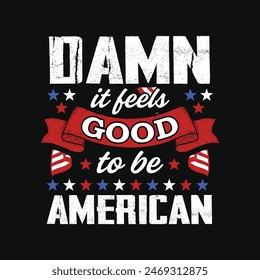 Damn American vector t shirt design
