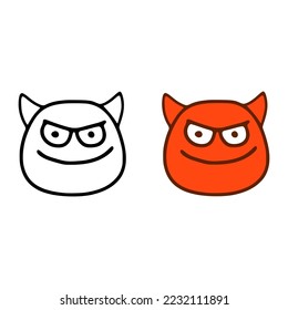 Damn emoticon in doodle style isolated on white background