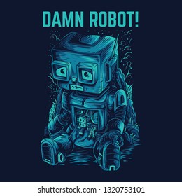 Damn Robot Remastered Illustration