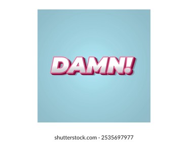 Maldito. Diseño de efecto de texto con color moderno y aspecto 3D