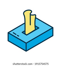 damp clothes box flat style icon vector illustration design