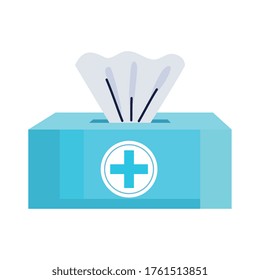 damp cloths pack isolated icon vector illustration design
