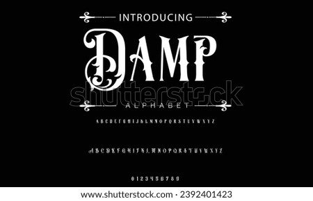 Damp Vintage tattoo font. Font for the tattoo studio logos, alcohol branding, and many others in retro style.