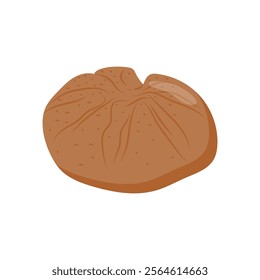 Damper Bread Australian Symbol Vector Illustration