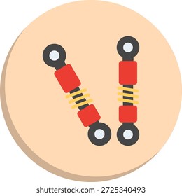 Icono de estilo de círculo plano del amortiguador