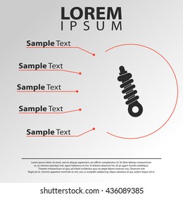 damper icon. damper infographics template
