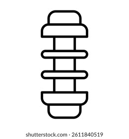 damper icon Simple outline vector logo