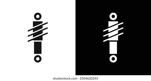 icono de amortiguador Marca de símbolo en estilo relleno
