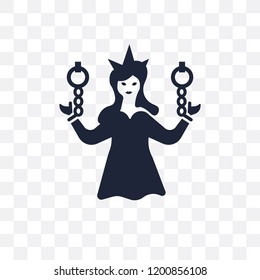 damsel transparent icon. damsel symbol design from Fairy tale collection. Simple element vector illustration on transparent background.