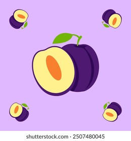 damson fruit pattern for background