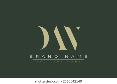 DAN abstract letter logo design. This logo is designed by three abstract letters.