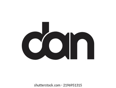 DAN Initial Monogram Letter dan Logo Design Vector Template d a n Letter Logo Design Black and White