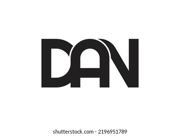 DAN Initial Monogram Letter dan Logo Design Vector Template d a n Letter Logo Design Black and White