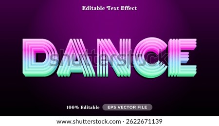 Dance 3d logo template editable text effect style