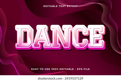dance 3d style editable text effect template