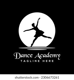 Tanzakademie Logo-Design-Vektorgrafik, Dance Logo-Design.