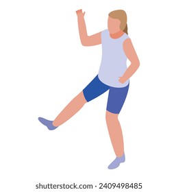 Dance acrobat icon isometric vector. Man person. Body sport