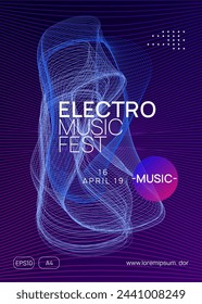 Dance Background. Dj Magazine. Techno Trance Element. Electro Invite. Blue Edm Event. Violet Music Poster. Psychedelic Audio Invitation. Pink Dance Background
