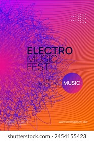 Dance Background. Festival Vector. Dj Concert Element. Blue Discotheque Set. Green Techno Event. Electronic Disco Invitation. Sound Magazine. Violet Dance Background