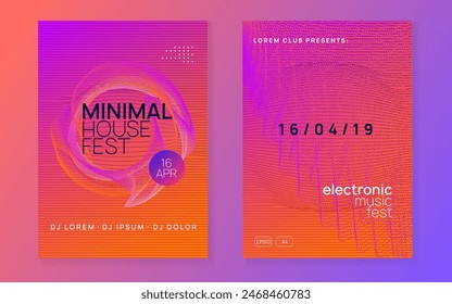 Dance Background. Violet Night Club Magazine. Music Trance Template. Soundwave Audio Invitation. Pink Sound Design. Party Poster. Concert Cover. Blue Dance Background