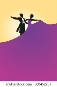 Dance Ball. Silhouette Dancer. Poster