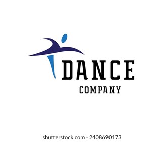dance ballet company logo design template