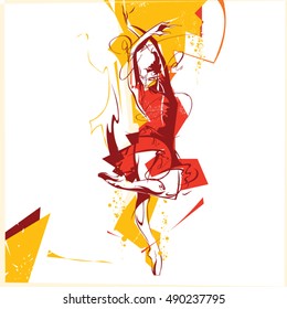 Dance, ballet, graceful turn