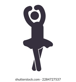 Dance ballet icon, is a vector illustration, very simple and minimalistic. With this Dance ballet icon you can use it for various needs. Whether for promotional needs or visual design purposes