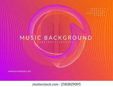 Dance Banner. Electronic Beat Invitation. Violet Edm Flyer. Fest Electro Element. Discotheque Background. Festival Cover. Green Sound Event. Pink Dance Banner