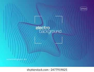 Dance Banner. Psychedelic Audio Invitation. Blue Fest Flyer. Trance Invite. Dj Background. Pink Music Poster. Edm Electro Graphic. Green Dance Banner