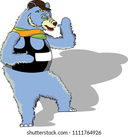 dance bear cartoon