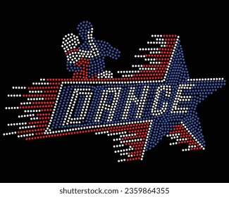 Dance Best Rhinestone t-shirt design