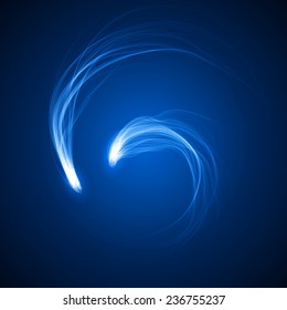 dance of blue spirits.(vector abstract.smooth tailed version)
