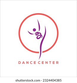 dance center logo design template