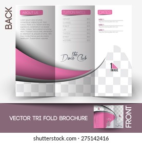 Dance Club Back Tri-Fold Mock up & Brochure Design