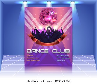 Dance Club Flyer Vector Template