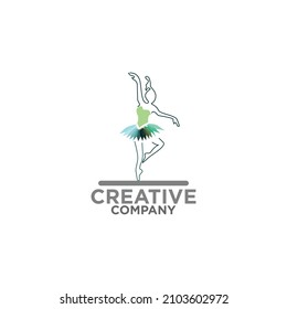 Dance Club Logo. Ballet Dance Pose Logo, Creative Design , Dance Icon